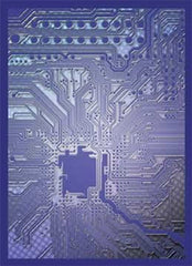 Card Sleeves - Blue Circuit (set of 50) - Top Shelf Gamer