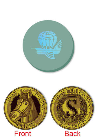 Feudum™ : Gold Atticus Metal Coin & Flying Epoch Marker