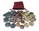 Five Tribes™ compatible Metal Coin Bundle (set of 65)