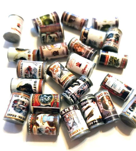 Miniature Food Cans (set of 10)