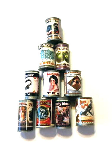 Miniature Food Cans (set of 10)