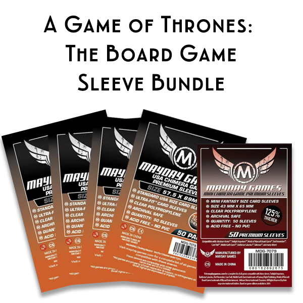 Top Shelf Gamer | The Best Game of Thrones: The Board Game, A Upgrades and Accessories | Card Sleeve Bundle: Game of Thrones : The Board Game plus Expansions Top Shelf Gamer | The Best Game of Thrones: The Board Game, A Upgrades and Accessories | Card Sleeve Bundle: Game of Thrones : The Board Game plus Expansions