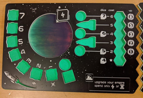Acrylic Player Board compatible with Tiny Epic Galaxies™ and Beyond the Black™ Expansion