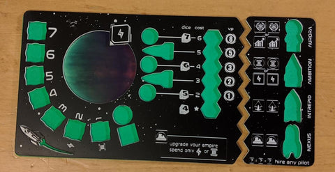 Acrylic Player Board compatible with Tiny Epic Galaxies™ and Beyond the Black™ Expansion