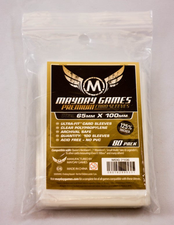 65x100mm Board Game Card Protectors 100 Clear Card Sleeves For '7 Wonders' Board Game - 65x100mm, Mayday Games MDG-7102 2nd Edition 65x100mm Board Game Card Protectors 100 Clear Card Sleeves For '7 Wonders' Board Game - 65x100mm, Mayday Games MDG-7102 2nd Edition