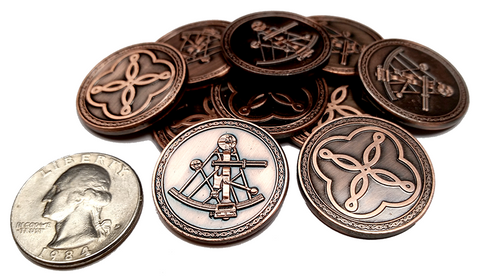 Pirate Coins Set in Burgundy Bag (set of 50)