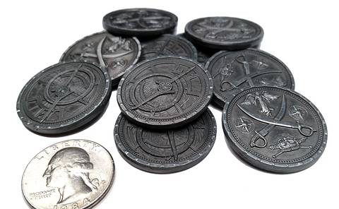 Pirate Coins Set in Burgundy Bag (set of 50)