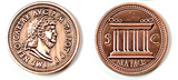 Roman Coin Set with Burgundy Bag (set of 50)