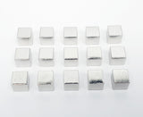 Silver Metal Cubes 9.5mm V2 (set of 15)