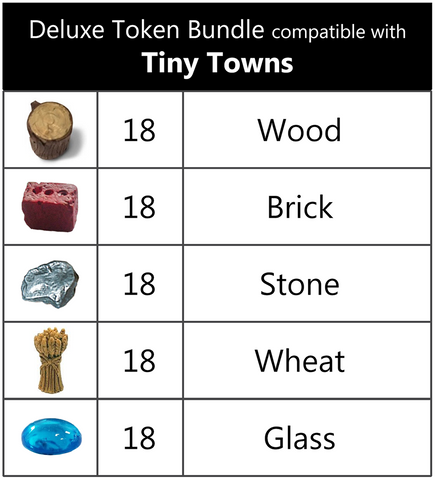 Tiny Towns™ compatible Deluxe Token Bundle (set of 90)